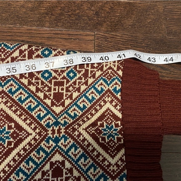 Arian & Shine Soft Wool Mock Neck Boho Poncho With Fringe - Picture 9 of 11